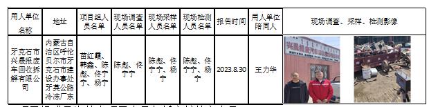 73牙克石市兴晟报废车回收拆解有限公司职业病危害因素定期检测2023.9.7公示.jpg